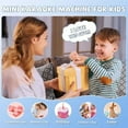 thumbnail image 2 of Mini Karaoke Machine for Kids Girls & Boys - Portable Bluetooth Speaker with 2 Wireless Microphones - Kids Birthday Gifts for Ages 4-10 - Kids' Instrument Accessories - Black, 2 of 9