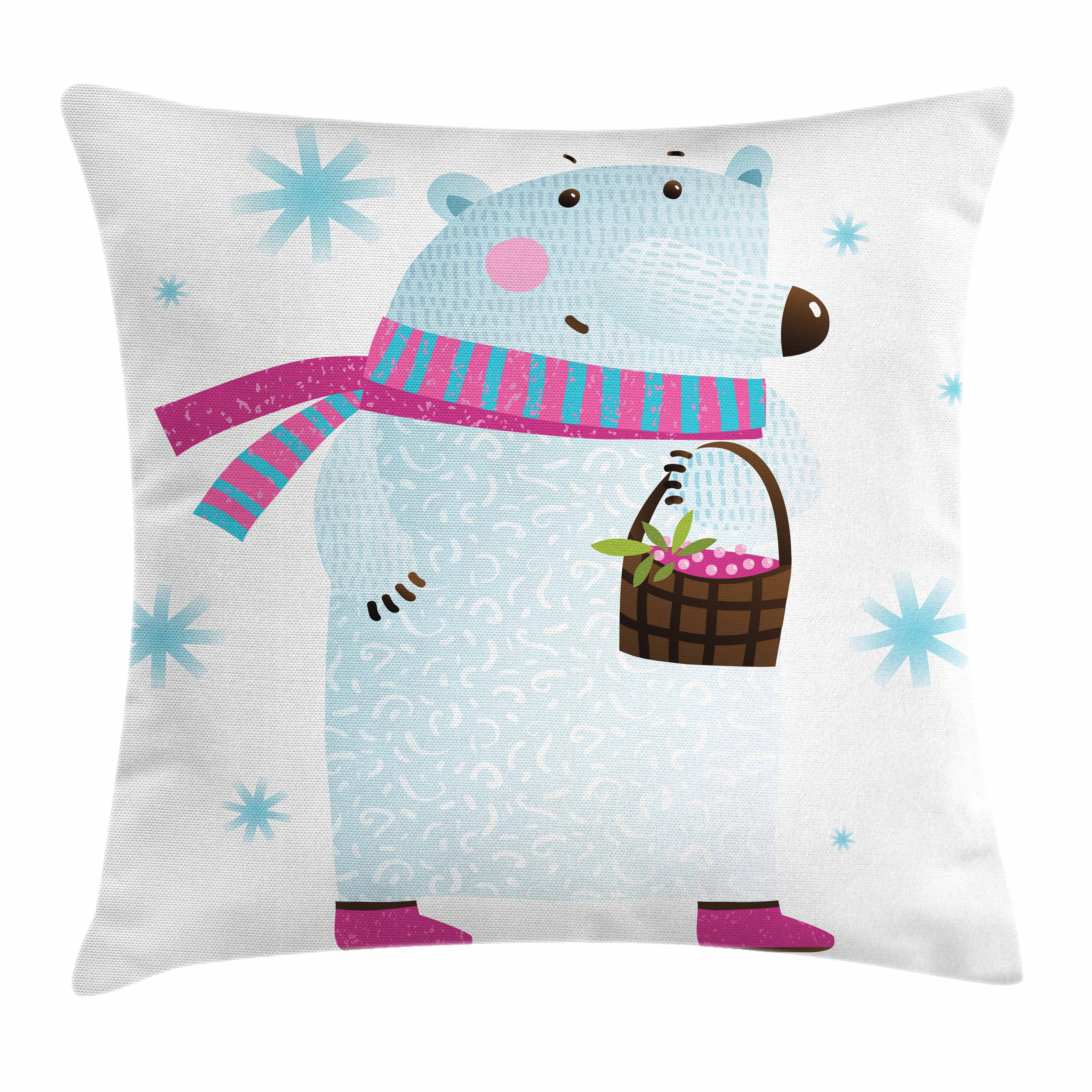 polar bear christmas pillow