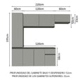 thumbnail image 3 of Cocina Integral Completa Modular Madesa Nice 220m Gris 02, 3 of 10