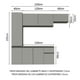thumbnail image 3 of Cocina Integral Completa Modular Madesa Nice 220m Gris 02, 3 of 10