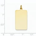 thumbnail image 2 of Beautiful 14k Plain .013 Gauge Rectangular Engravable Disc Charm, 2 of 2