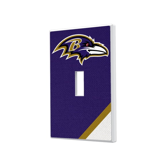 Baltimore Ravens Diagonal Stripe Single Toggle Light Switch Plate