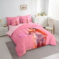 thumbnail image 3 of Homewish Teens Orange Animal Fox 7-Piece Twin Bedding Sets,Blow Bubbles Bedding Comforter Set,Jungle Wildlife Breathable Sheet Sets,Breathable Home Decor,Reversible, 3 of 8