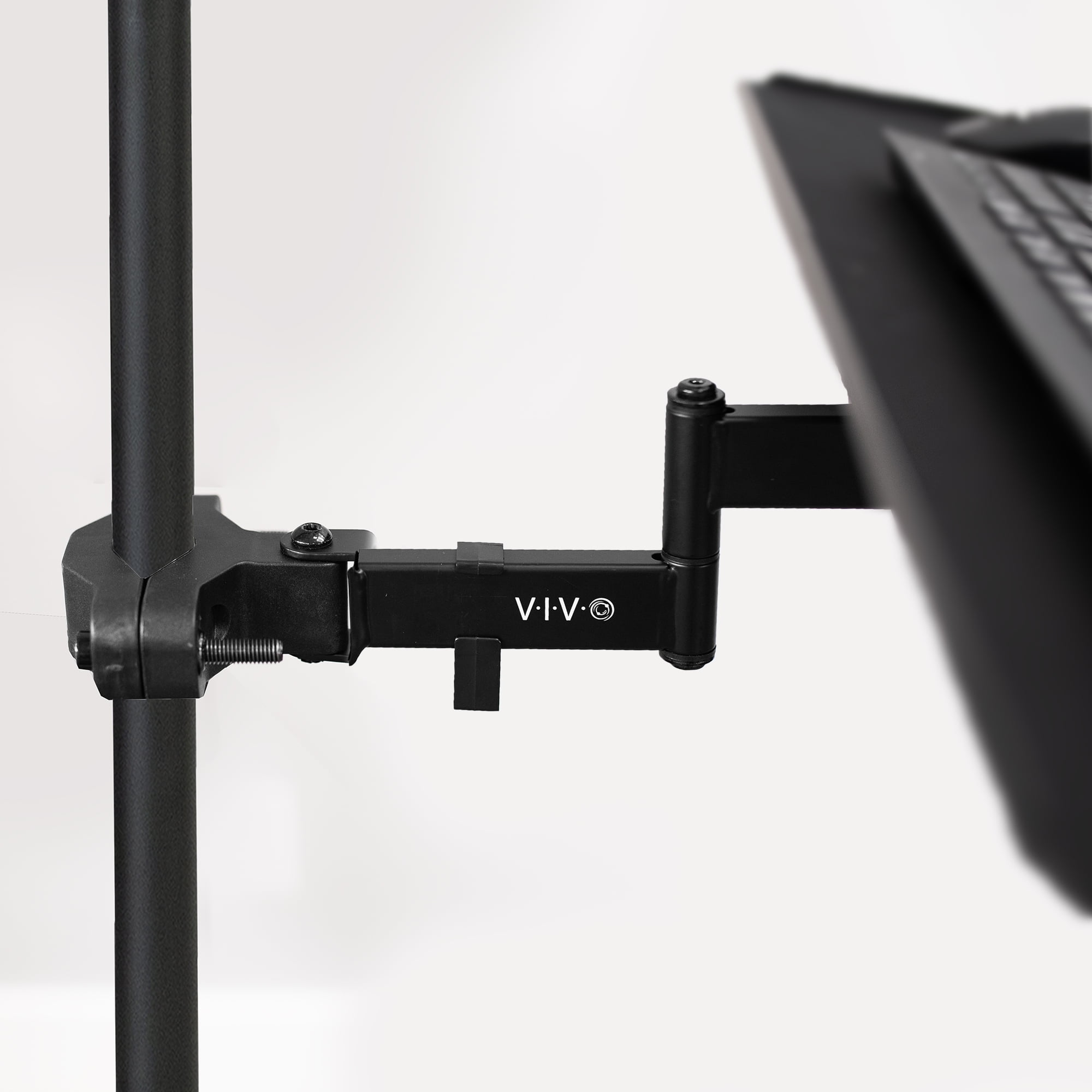VIVO Steel Universal Full Motion Pole Mount, 26 Inch Keyboard and Mouse Tray