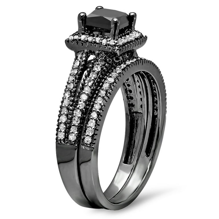 Dazzlingrock Collection 1.35 Carat (ctw) Black Rhodium