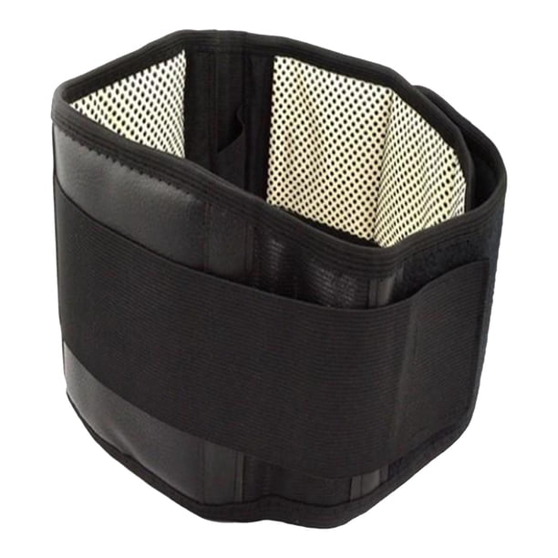 Cinturón de soporte lumbar autocalentable con terapia magnética, color negro SG