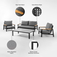 thumbnail image 4 of Berglite Terra 4 - Person Outdoor Furniture Conversation Set With Cushions And Covers, 4 of 10