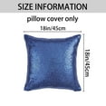 thumbnail image 7 of REGALWOVEN Sequin Throw Pillow Covers, Pack of 2 Glitter Decorative Pillow Cases Personalized Cushion Covers Dark Blue 18" x 18", 7 of 7