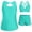 Mint Green, variant on Womens 3 Piece Tankini Swim Suits Tummy Control Swimwear Beach Mint Green Sporty Bathing Suit for Women