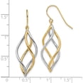 thumbnail image 4 of 14K Two-Tone Jbsp's Polished Dangle Earrings (38.8 X 14) Made In Turkey le1950, 4 of 5