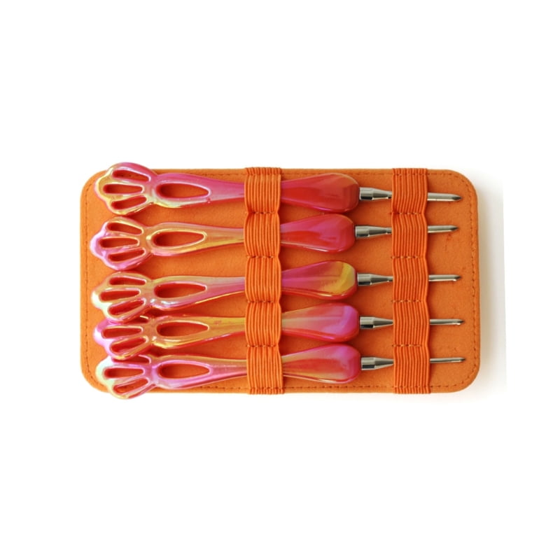9Pcs Ergonomic Acrylic Grip Crochet Hook Aluminium Crochet Needle for Knitting