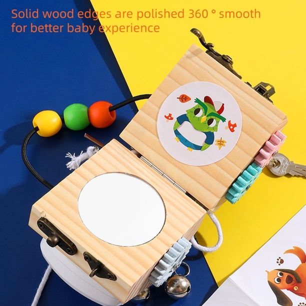 Cube d'Activités 5-en-1 en bois durable - Éveil sensoriel | Maroc – Eveil Montessori
