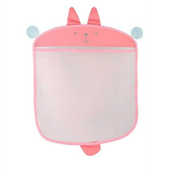 Bath toy storage, storage net, net for bath toys (rabbit) pink