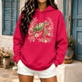 thumbnail image 2 of Womens Sea Turtle Print Hoodies Long Sleeve Hooded Sweatshirt Fall Casual Pullover, 2 of 5