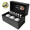 thumbnail image 3 of Pelotas De Golf Único Juego De Herramientas De Golf De Cuero De Pu Accesorios De Golf De Moda Con Caja De Almacenamiento 3 Pelotas De Golf 6 Tees Yuarrent OD010355-02, 3 of 6