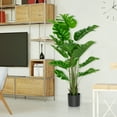 thumbnail image 2 of Topbuy 1 Pack 5ft Artificial Tree, Fake Monstera Deliciosa Plant in Pot with 15 Split Leaves Faux Plant for House Home Office Living Room, 2 of 8
