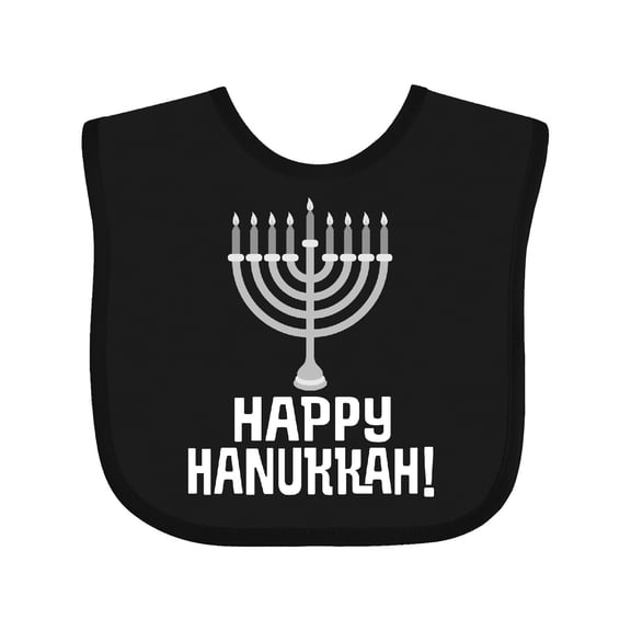 Inktastic Happy Hanukkah Menorah Boys or Girls Baby Bib