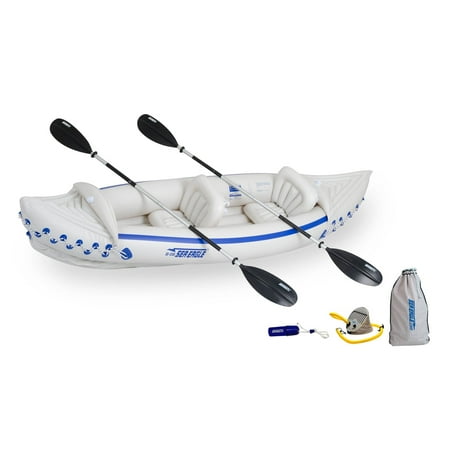 UPC: 0023634081580 | Sea Eagle 330 Deluxe 2 Person Inflatable Kayak with Paddles Pump & Seats