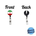 thumbnail image 3 of Iran Country Flag Retractable Reel ID Badge Key Card Name Tag Holder with Clip, 3 of 7