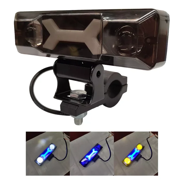 Faro Auxiliar Barra Led Moto Luz Fija 20w 2400 Lm C/estrobo