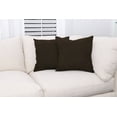 thumbnail image 3 of Deluxe Comfort Luxury Feather Filled Microsuede Solid Color Decorative Throw Pillow, 16" x 16", Chocolate, 2 Pack, 3 of 3