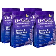 Dr Teal's Epsom Salt 4-pack (16 lbs Total) Nighttime Therapy Soak with Lavender Essential Oil