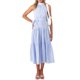 thumbnail image 2 of SAYOO Vestido de mujer, patrón de rayas, cuello halter, sin mangas, con lazo en la cintura, falda de una pieza para mujer SAYOO Casual, 2 of 7