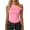 Pink, variant on Women One Shoulder Ruched Crop Tank Tops Casual Trending Twist One Shoulder Summer Tanks Tops Going Out Crop Shirts