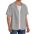 thumbnail image 4 of Wukai Gary Men's Casual Short-Sleeve Button Down Shirt - Lightweight Summer Dress Shirt for Daily Wear-Medium, 4 of 7