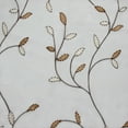 Grommet Curtain Panel, Embroidered Sheer ExtraWide, Beige 54" x 84