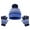 Blue, variant on Jamicy Kids Gloves and Hats for 4-10 Year Boys and Girls 2pcs Kids Winter Knit Hat Gloves Set Warm Fleece Lining Thermal Beanie