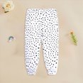 thumbnail image 2 of KPOPLK Baby Girls Sweatpants Straight Leg Elastic Waist Sweatpants for Toddler Girls Cute Print Trackpants 5-14Y White Size 3-6 Months, 2 of 4