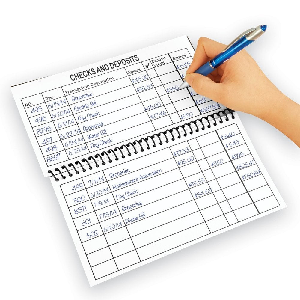 Jumbo Print Check Register Book, Check register provides oversized