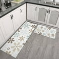 thumbnail image 2 of Light Christmas Snowflake Pattern Kitchen Rugs Sets Of 2,Anti Fatigue Kitchen Mat Rugs Non Slip Washable,Decorative Kitchen Floor Mats for Kitchen,Sink,Laundry,17"x30"+17"x47", 2 of 7