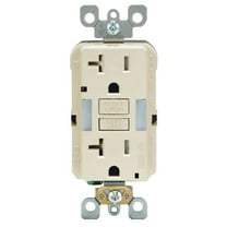 Leviton Smartlockpro Gfci Outlet 20A 125V Duplex Light Almond Nema
