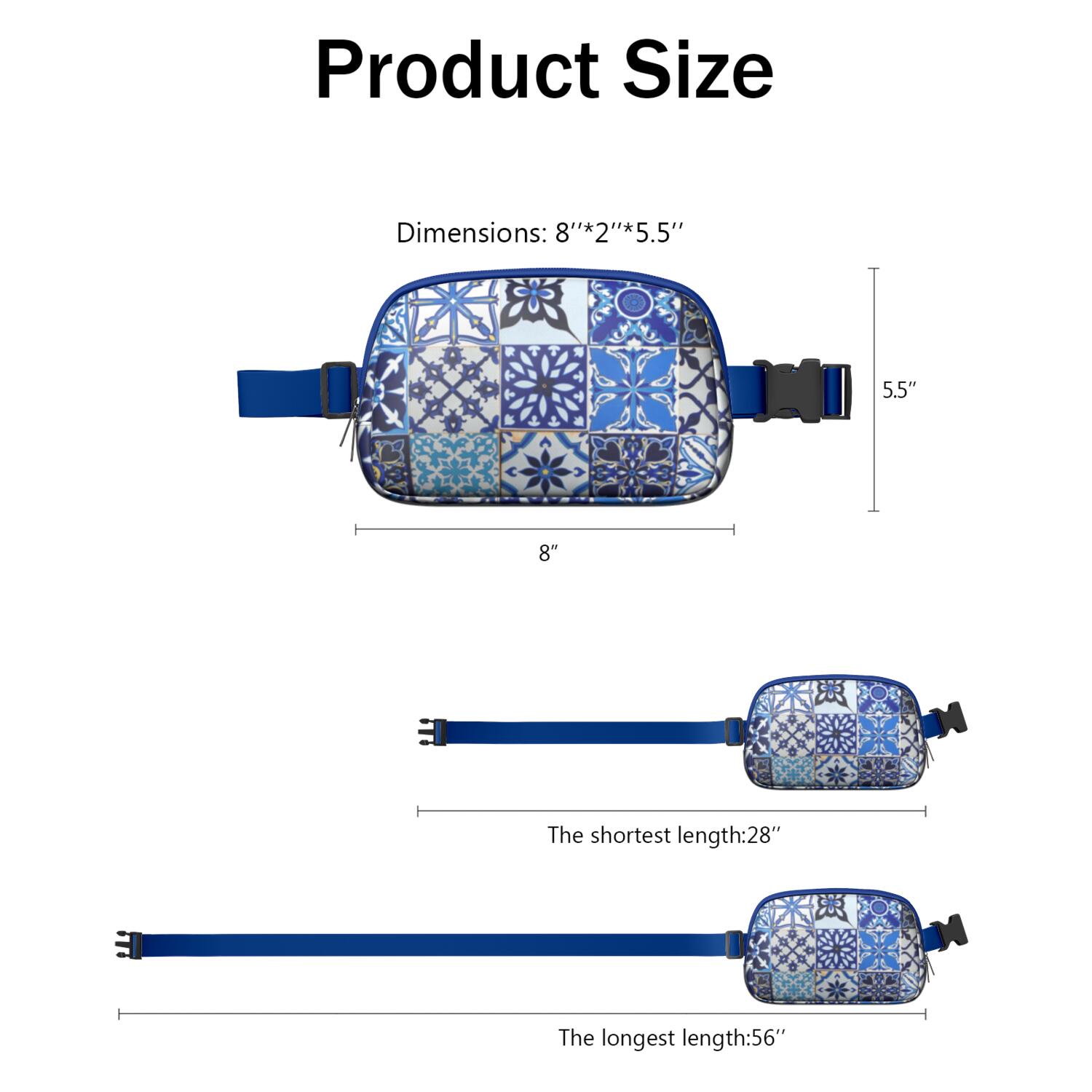 Fanny Pack Bohemian Tribal Waist Bag Running Belt Bag for Jogging for Women Casual Waist Packs with Adjustable Strap Waterproof Belt Bag for Daily Leisure Music Festival/Event