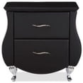 thumbnail image 3 of Baxton Studio Erin 2 Drawer Faux Leather Nightstand in Black, 3 of 4