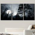thumbnail image 2 of wall26 - Full Moon in The Forest - Canvas Art Wall Art - 16"x24"x3 Panels, 2 of 5