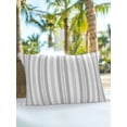thumbnail image 4 of Outdoor Pillows Waterproof, Gery Striped Throw Pillows with Inserts Included, Farmhouse Stripes Modern Geometric Indoor Outdoor Decorative Lumbar Pillow for Bed/Couch/Patio 12"x20", 1Pcs, 4 of 8