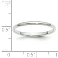 thumbnail image 5 of 10K White Gold 2mm Half Round Band Ring Size 6, 5 of 7