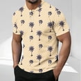 thumbnail image 1 of Ftwytp Men's Winter Polyester Fashion Casual Short Sleeve Button Round Neck Top Daily Outdoor, 1 of 5