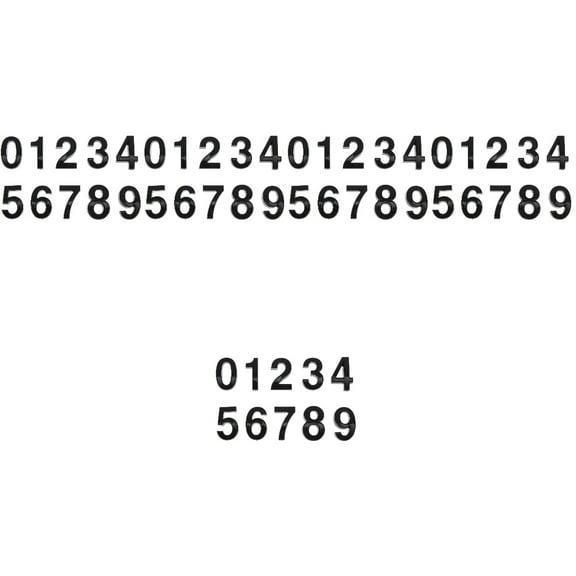 5 Pieces Numbers Number House Number Stickers Black