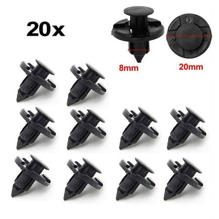 20pcs Car Plastic Rivet Fastener Mud Flaps Bumper Fender Push Clips for Nissan
