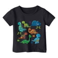 thumbnail image 1 of FhsagQ Mode Décontractée Imprimée pour Garçon et Fille, Col Rond, Manches Courtes, T-Shirt Ample, Printemps, 4T, Pâques, Noir, 2-3 Ans, 1 of 3