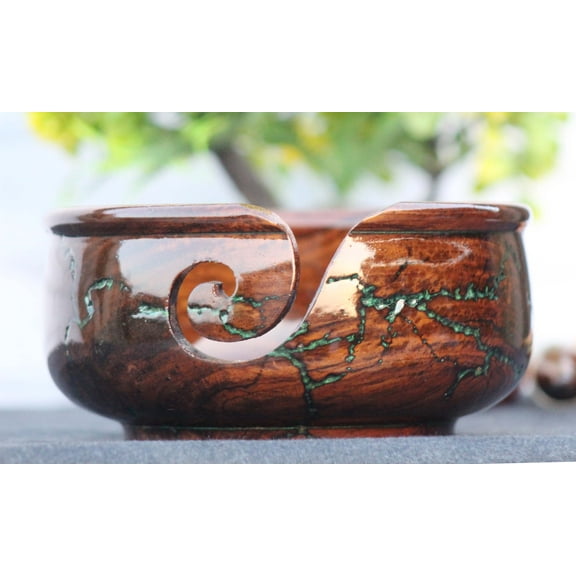 Yarn Bowl, Handmade Wooden Yarn Bowls for Knitting & Crocheting, Yarn Storage Bowl, Yarn Organizer Perfect Gift for Mother's Day