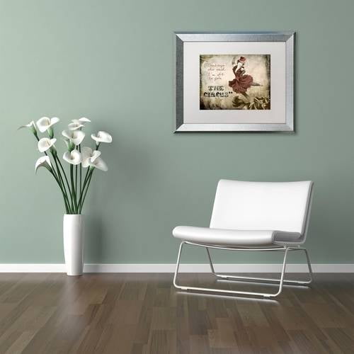 Trademark Fine Art "Join The Circus" Canvas Art by Color Bakery White Matte, Silver Frame