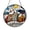 Acrylic 3.5 Inch, variant on Christmas Village Stained Glass Style Suncatcher Window Hanging, Snowy Streets and Pine Trees Glass Panel, Holiday Town Landscape Window Art, Winter Scene Sun Catcher Ornament for Home Window