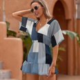 thumbnail image 2 of Vinatge Geometric Abstract Art Gray Black Blue Women's Luxury Party Dress Evening Dresses Ladies Cover Ups, 2 of 6