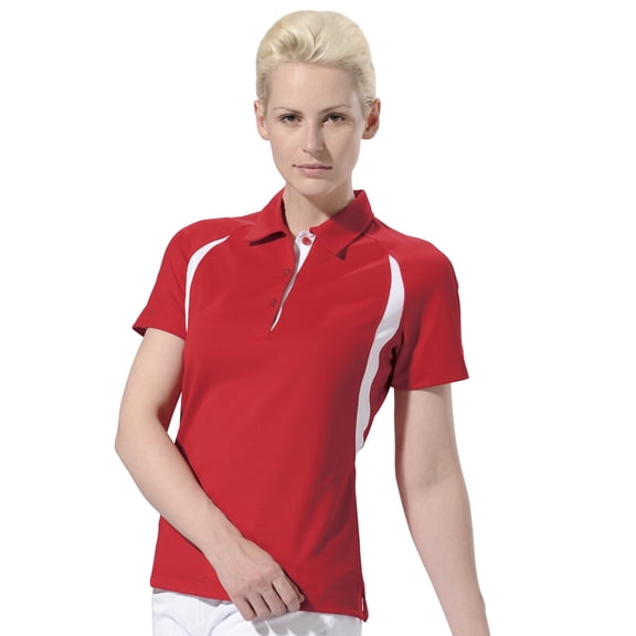 Monterey Club Women's Lightweight Pique Contrast Golf Polo Shirt #2196