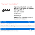 thumbnail image 2 of Right Exhaust Manifold - Compatible with 1977 - 1988 Ford E-350 Econoline Club Wagon 7.5L V8 1978 1979 1980 1981 1982 1983 1984 1985 1986 1987, 2 of 2